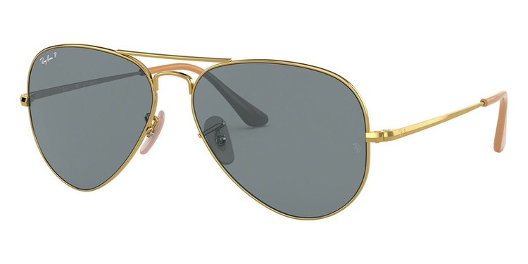 عینک آفتابی اورجینال ریبن Ray-Ban RB 3689 Aviator Metal II 9064/S2 مدل خلبانی (Aviator) با فریم فلزی مقاوم و نشکن عدسی شیشه مناسب خانم و اقا