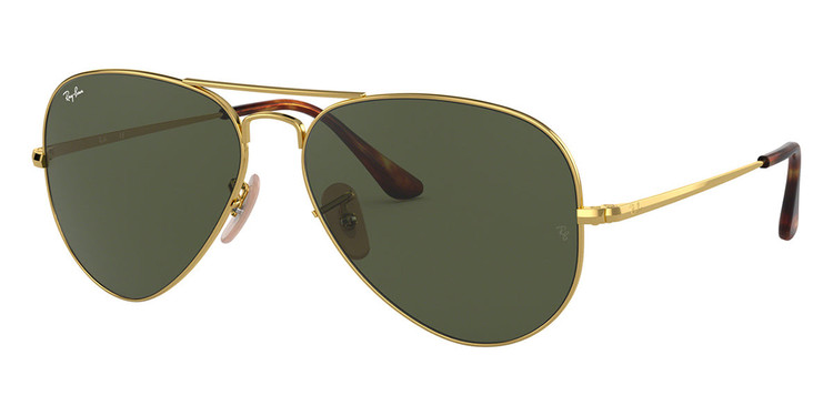 عینک آفتابی اورجینال ریبن Ray-Ban RB 3689 Aviator Metal II 9064/S2 مدل خلبانی (Aviator) با فریم فلزی مقاوم و نشکن عدسی شیشه مناسب خانم و اقا