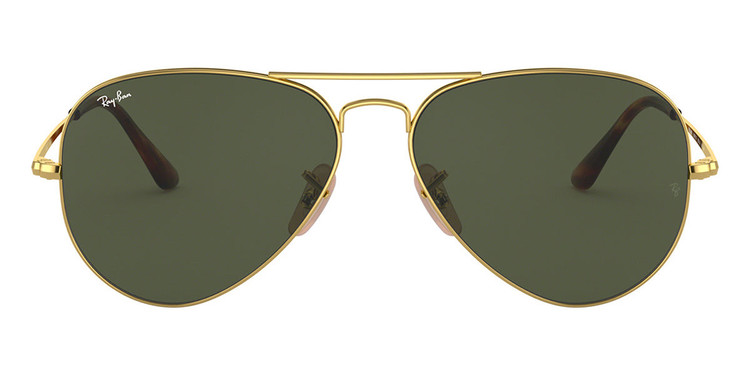 عینک آفتابی اورجینال ریبن Ray-Ban RB 3689 Aviator Metal II 9064/S2 مدل خلبانی (Aviator) با فریم فلزی مقاوم و نشکن عدسی شیشه مناسب خانم و اقا